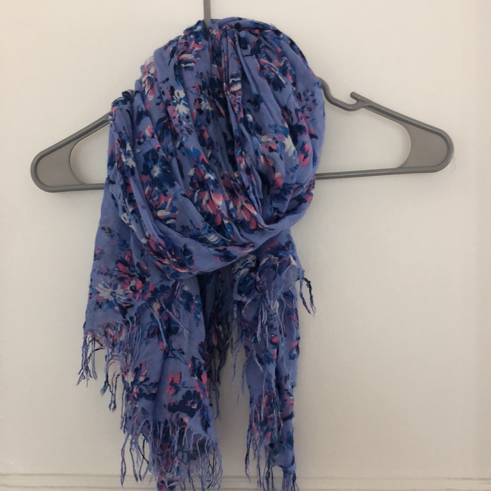 Periwinkle floral scarf
